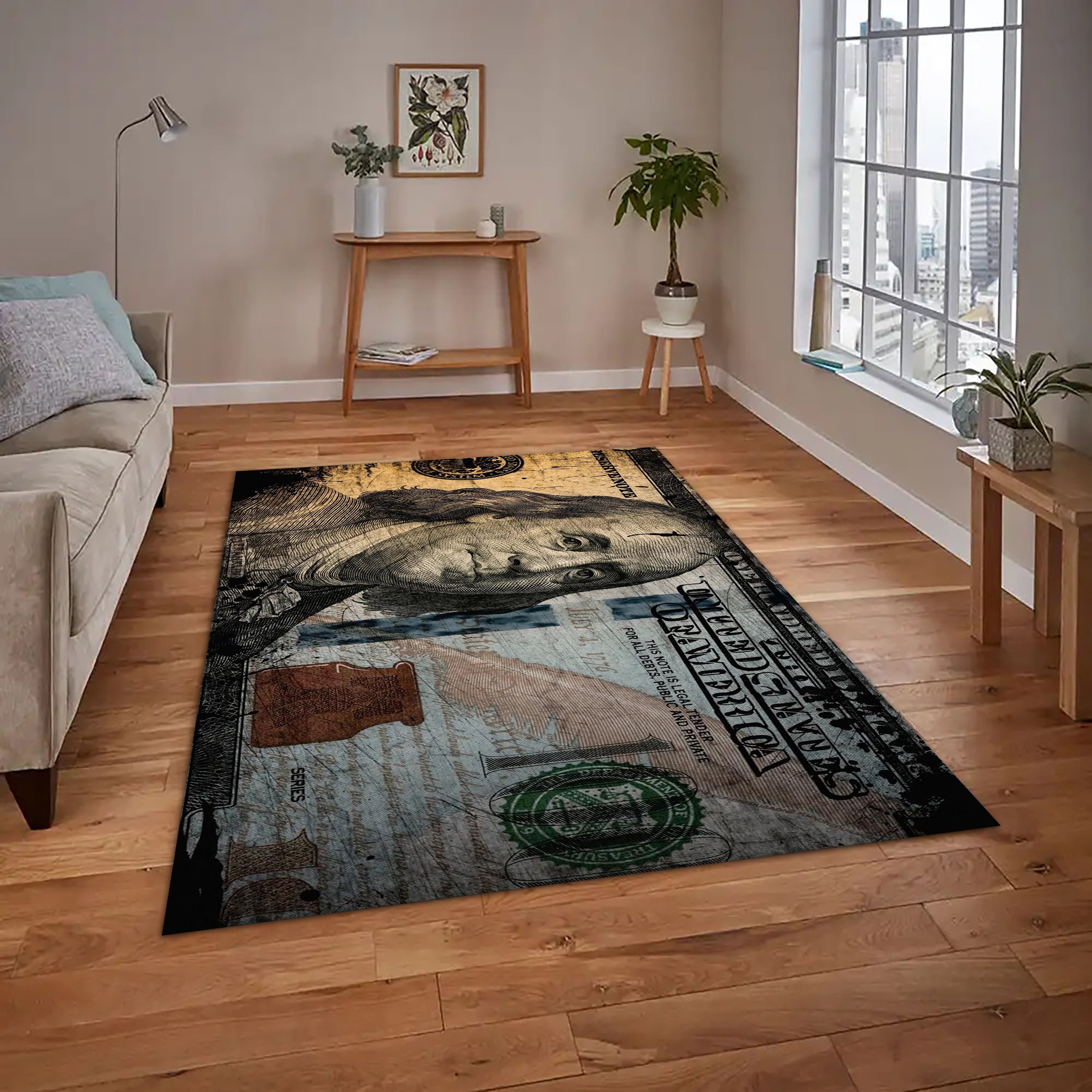 Coins Area Rug Money Rug, Dollar Bill Print, Area Rug, Home Decor - Etsy