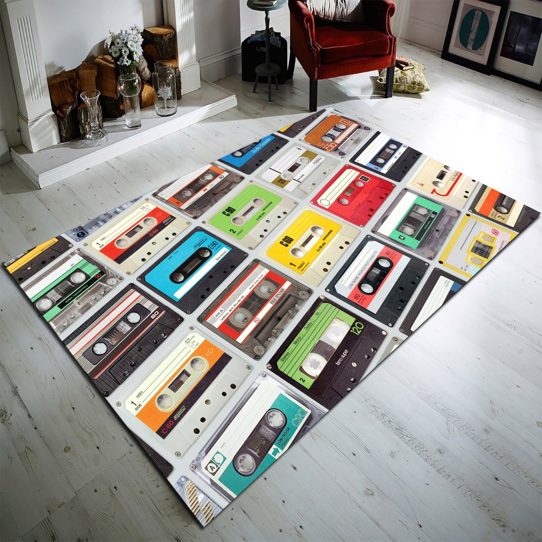 Personalized Cassette Mix Tape Rug, Non-slip Backing - Etsy