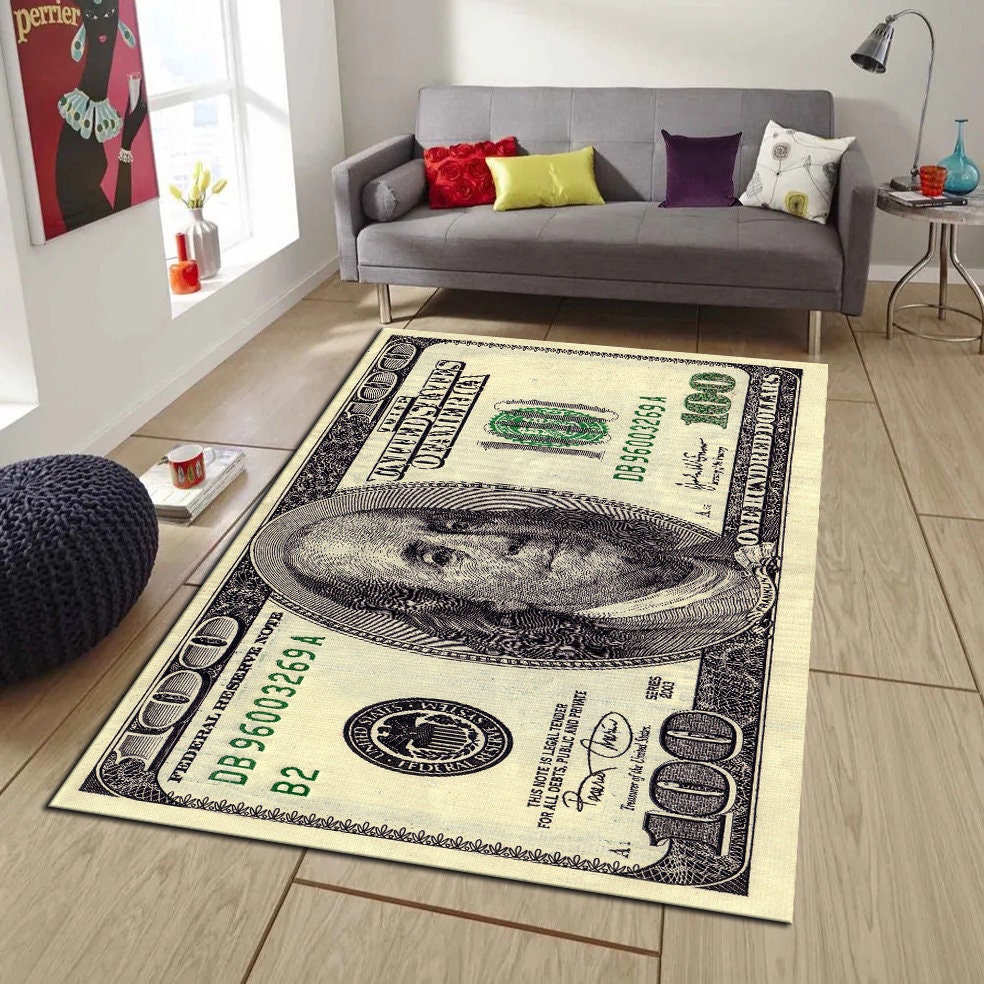 100 Dollar Bill Rug, Money Print, Anti-slip Runner - Etsy