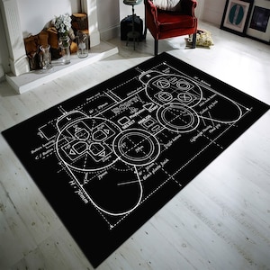 Game Console Rug,Gamer Rug,Game Room Rug,Play Room Decor,Area Rug,Popular Rug,Minimalist Rug,Colorful Rug,Gaming Rug,ESport Rug,Gaming Gifts