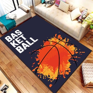 Basketball Rug,basketball Ball Rug, Boys Room Rug, Gift For Basketball Lovers, Decor Rug, Area Rug, Non Slip Rug, Soft Rug, Floor Rug