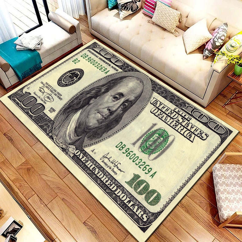 100 Dollar Bill Rug, Money Print, Anti-slip Runner - Etsy