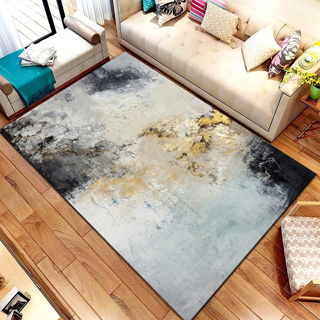Brush Painting Rug,marbling Rug,art Rug,art Rug,modern Rug,area Rug ...