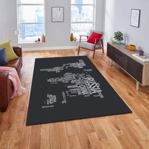 Tapis carte du monde, tapis populaire, tapis cool, pour le salon, tapis du monde, tapis carte, tapis moderne, tapis de décoration intérieure, tapis sur mesure, décoration d'intérieur