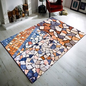 Stone Design Rug, Rock Pattern Carpet, Abstract Rug, Modern Rug, Area Rug, For Living Room, Custom Rug, Personalized Rug, Home Decor, Gift