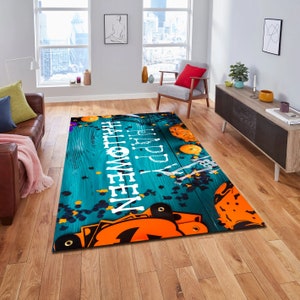 Halloween Rug,pumpkin Rug,horror Area Rug,abstract Rug,floor Mat Rug ...