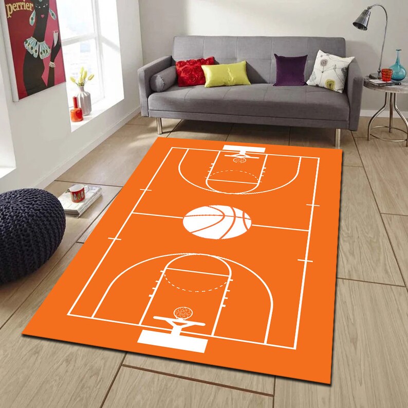 Basketball Court Area Rug, Non-slip Sports Floor Mat - Etsy