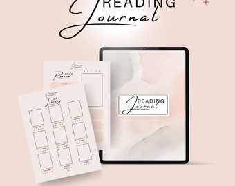 Digital Reading Journal, Reading Tracker, Reading Journal, Digital Journal, Reading Log, Book Journal, Digital Bookshelf, Love Reading