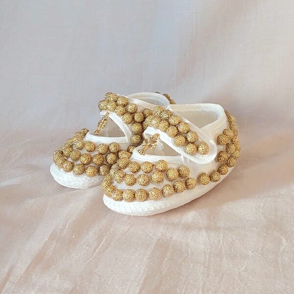 Baby Girl Baptism Shoes Girl Christening Shoes Satin Baby Shower Gift Newborn Shoes Toddler Baptism Shoes