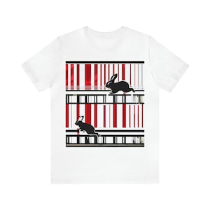 Ätherische Ausreißer: Unisex Guardian Rabbit Jersey Kurzarm T-Shirt