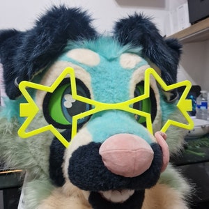 Foldable Fursuit Glasses (star frames)