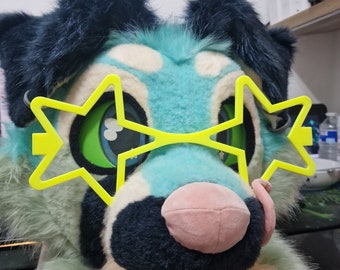 Foldable Fursuit Glasses (star frames)