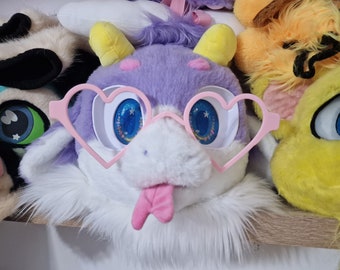 Foldable Fursuit Glasses (Heart Frames)