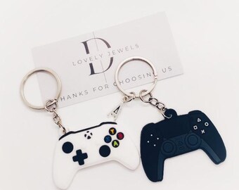 Game controller keychain, gaming keychain, video game charms, gamer keychains, video games