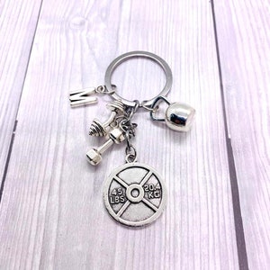 portachiavi fitness, amanti del crossfit, pesi, sport, salute, idea regalo originale, personalizzato