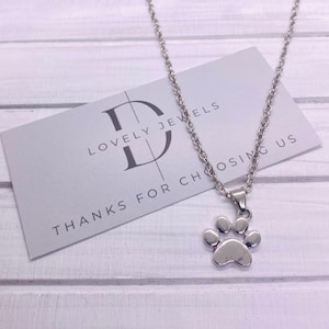paw pendant necklace, animal friends, adorable paw, furry friends, customizable
