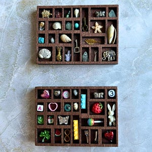 Miniature Dollhouse Printer&#39;s tray for collectibles