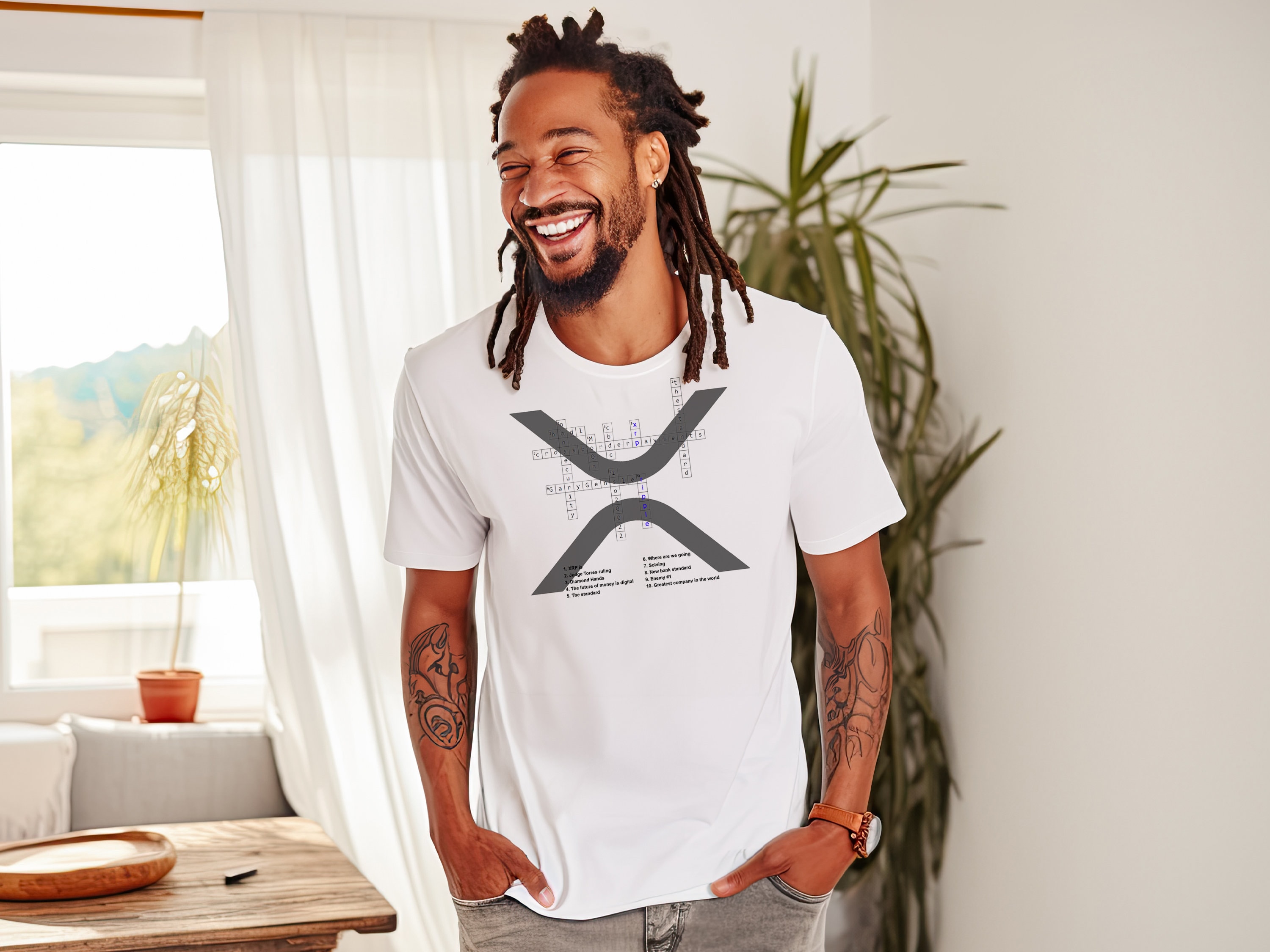XRP Crossword T-shirt: Unisex Crypto Tee, Ripple Design - Etsy