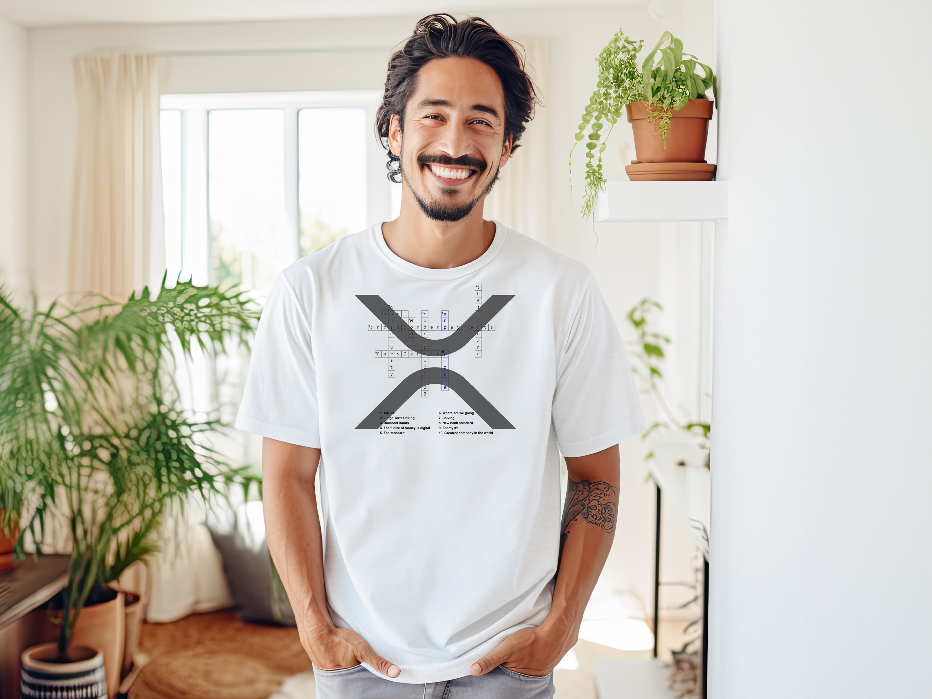 XRP Crossword T-shirt: Unisex Crypto Tee, Ripple Design - Etsy