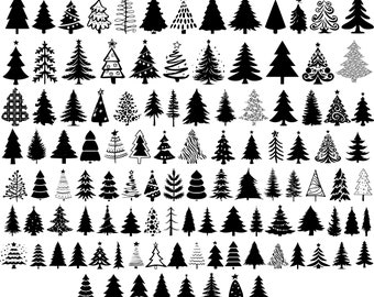 110 CHRISTMAS TREE SVG Bundle, Christmas Tree Outline, Christmas Ornaments Svg, Tree Christmas Svg, Christmas ClipArt, Pine Tree ClipArt