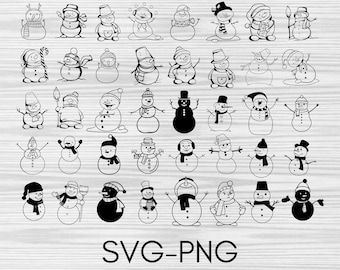 45 Snowman svg png Snowman clip art in Svg Png, snowman Face SVG, Christmas snowman SVG, Winter Holiday snowman SVG