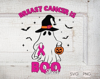 Breast Cancer Is Boo Sheet Svg, Breast Cancer Awareness Svg, Halloween Breast Cancer Svg, Breast Cancer Halloween Ghost Svg, Breast cancer