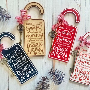 Appendiabiti per porta con chiave magica di Babbo Natale in formato SVG, appendiabiti per porta di Natale in formato SVG, Natale in formato SVG, Babbo Natale in formato SVG, bambini Natale in formato SVG, portico di Natale in formato SVG