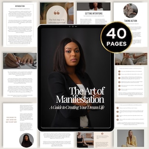 Manifestation Guide Ebook: Digital Dream Planner & Vision Board Tips, Law of Attraction Goal Tracker, Gratitude And Mindfulness Journal