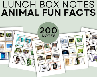 Animal Fact Lunch Box Notes for Kids: 200 Fun Facts (PDF)