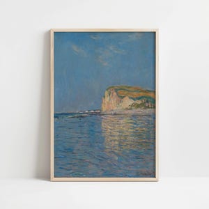 Vintage Claude Monet Painting | Low Tide at Pourville | Seaside Impressionist Art | French Coastal Decor | Digital Printable Wall Art