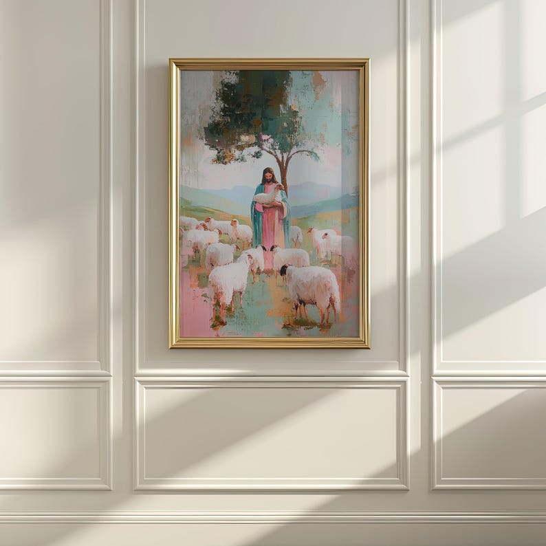 Christian Wall Art Set of 10, Jesus Bible Scene Gallery Wall, Neutral Religious Decor Bundle, Christian Printable Wall Art, Faith Home Decor image 6