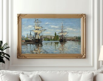 イギリス製グラスペインティング④　ヨットB　額入り　絵画 イギリス製グラスペインティング④ ヨットB 額入り 絵画 Amazon.co.jp