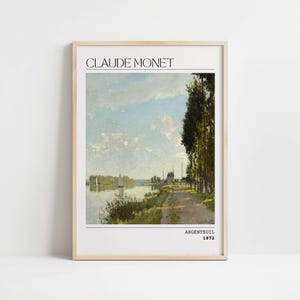 Vintage Claude Monet Painting | Argenteuil | French Impressionist Landscape | Fine Art Printable | Classic Digital Download