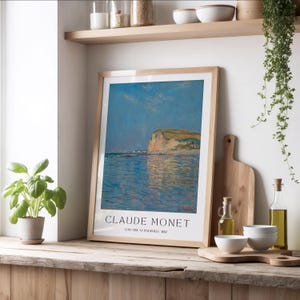 Vintage Claude Monet Painting | Low Tide at Pourville | Seaside Impressionist Art | French Coastal Decor | Digital Printable Wall Art