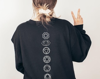 Chakra Sweatshirt, Yoga OM Sign, Unisex Cotton-Blend