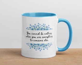 Reckless Mug | Kai Azer Quote | Forget-Me-Not Floral Design | Book Lover’s Gift