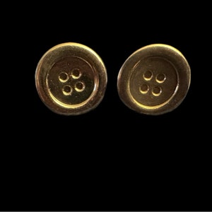 Vintage Silver Tone Button Cufflinks (C56)