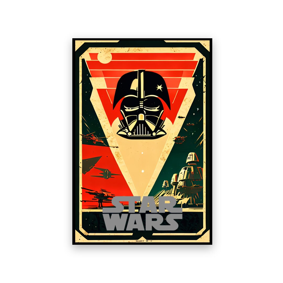 Star Wars Retro Poster Colorful Star Wars Abstract Art Etsy