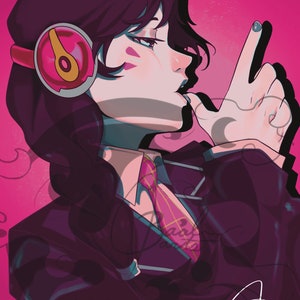 Overwatch D.Va School Girl print