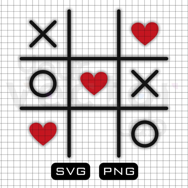 XO Tic Tac Toe SVG digitale download