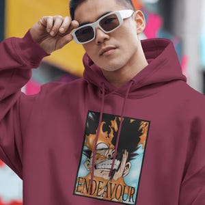 Endeavor Hoodie | My Hero Academia Merch | MHA Apparel | Anime Hoodie | Unisex Hoodie | Bella Canvas 3719 | Gift Idea Fire Hero Clothing