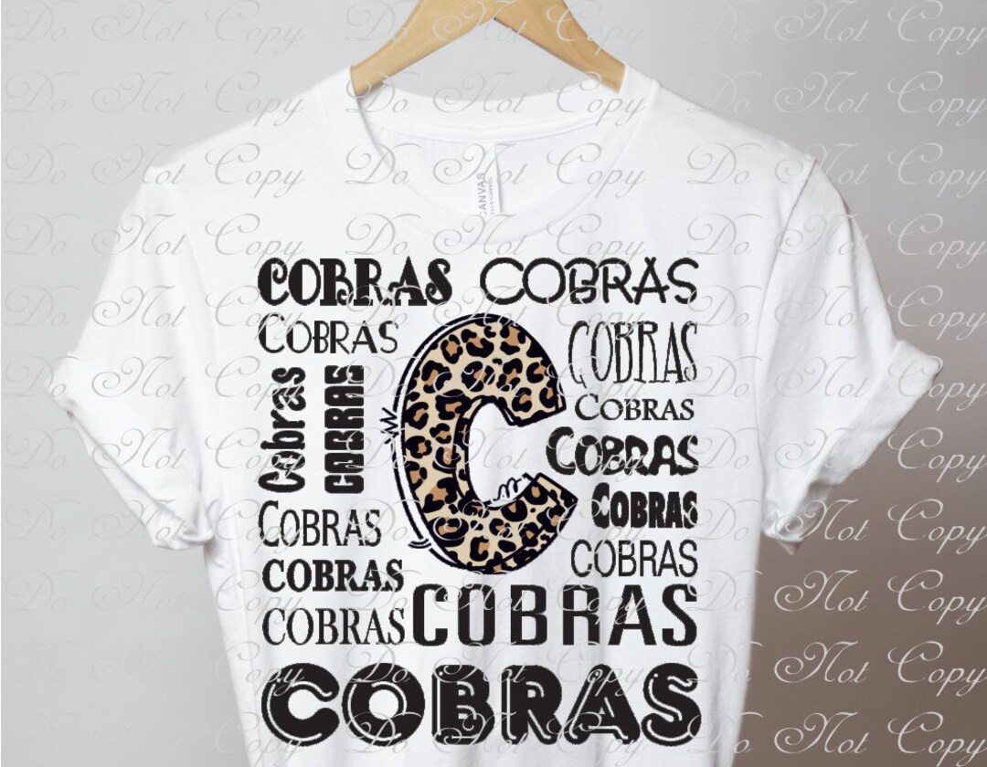 Cobras School Mascots Cheetah Print Letters Mascot Etsy