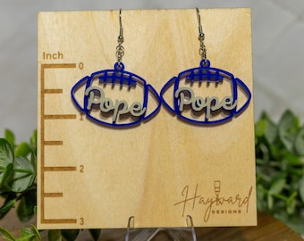 Custom Acrylic Football Earrings – Personalized Team Jewelry