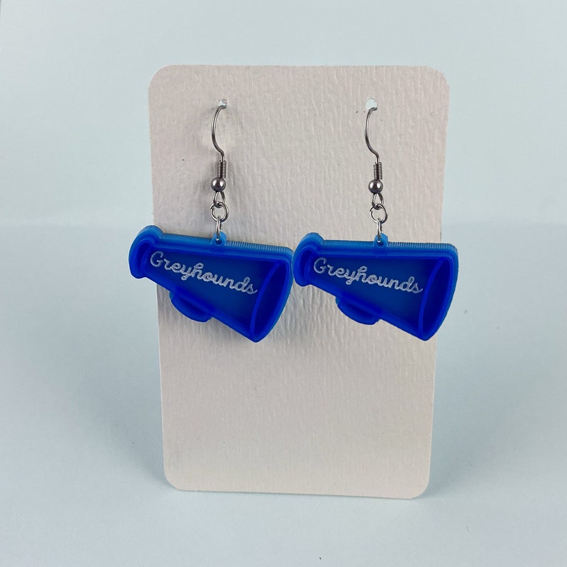 Customized Cheer Megaphone Earrings for Cheerleaders and Family Etsy