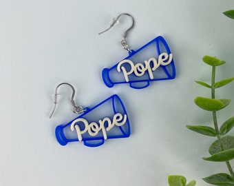 Customized Cheer Megaphone Earrings For Cheerleaders And Family