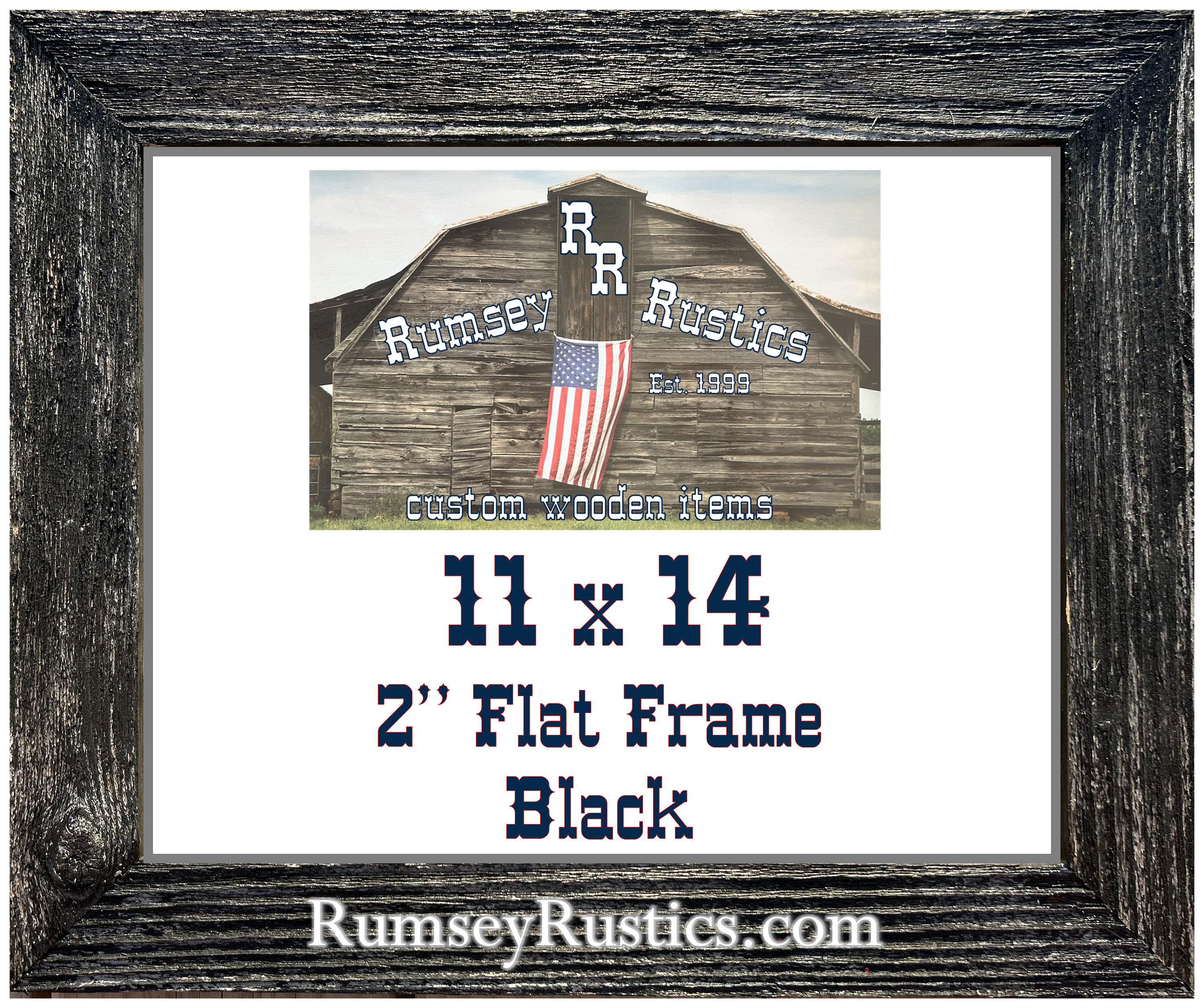 11x14 2" FLAT Rustic Barnwood Barn Wood Wooden Picture Photo Frame ...