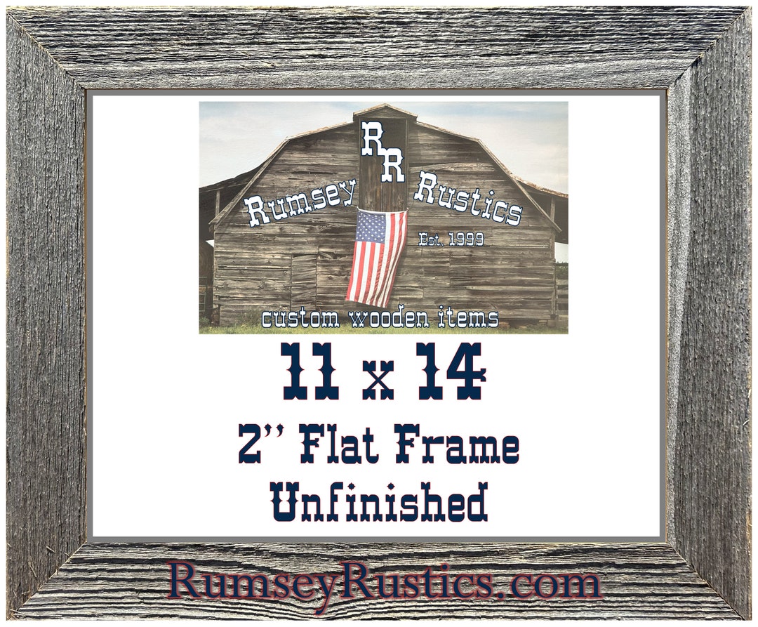 11x14 2" FLAT Rustic Barnwood Barn Wood Wooden Picture Photo Frame ...