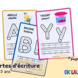 Cartes effaçables apprentissage lettres – activité Montessori – coccinelle à gratter – PDF à imprimer – motricité fine et alphabet
