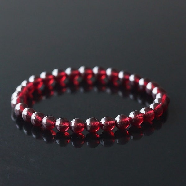 garnet bracelet, genuine garnet gemstone bracelet, natural garnet bracelet, garnet beaded bracelet romantic gift for her, easter gift