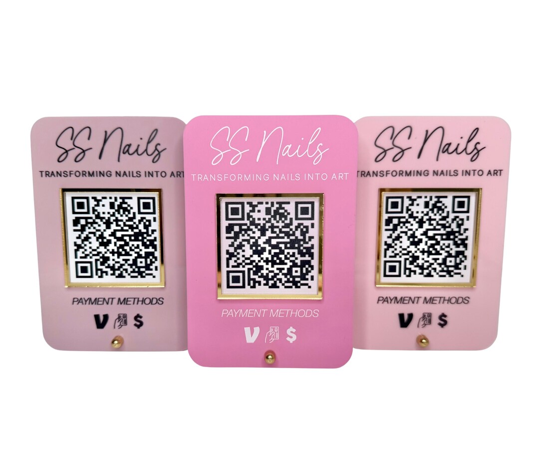 Mini Acrylic QR Code Sign - Customizable Business Sign for Social Media ...